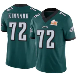 Men's Darian Kinnard Philadelphia Eagles No.72 Limited Vapor F.U.S.E. Super Bowl LIX Jersey - Green