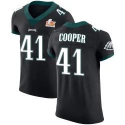 Men's Darius Cooper Philadelphia Eagles No.41 Elite Alternate Vapor Untouchable Super Bowl LIX Jersey - Black