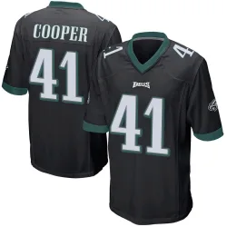 Men's Darius Cooper Philadelphia Eagles No.41 Game Alternate Jersey - Black