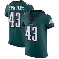 Men's Darren Sproles Philadelphia Eagles No.43 Elite Midnight Team Color Vapor Untouchable Jersey - Green