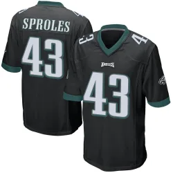 Men's Darren Sproles Philadelphia Eagles No.43 Game Alternate Jersey - Black