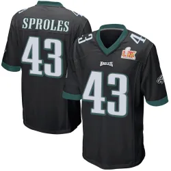 Men's Darren Sproles Philadelphia Eagles No.43 Game Alternate Super Bowl LIX Jersey - Black
