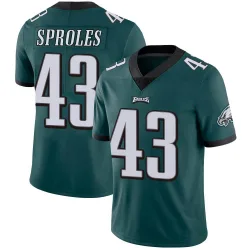 Men's Darren Sproles Philadelphia Eagles No.43 Limited Midnight Team Color Vapor Untouchable Jersey - Green