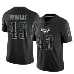 Men's Darren Sproles Philadelphia Eagles No.43 Limited Reflective Jersey - Black