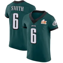 Men's DeVonta Smith Philadelphia Eagles No.6 Elite Midnight Team Color Vapor Untouchable Super Bowl LIX Jersey - Green