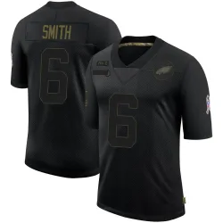 Men's DeVonta Smith Philadelphia Eagles No.6 Limited 2020 Salute To Service Jersey - Black