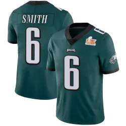 Men's DeVonta Smith Philadelphia Eagles No.6 Limited Midnight Team Color Vapor Untouchable Super Bowl LIX Jersey - Green