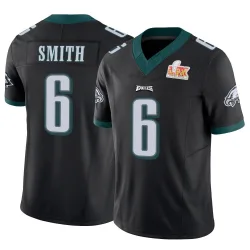 Men's DeVonta Smith Philadelphia Eagles No.6 Limited Vapor F.U.S.E. Super Bowl LIX Jersey - Black