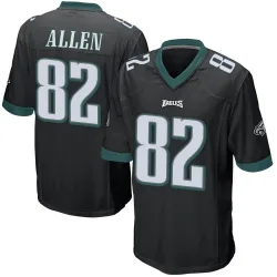 Men's Devon Allen Philadelphia Eagles No.82 Game Alternate Jersey - Black
