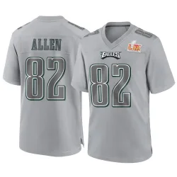 Men's Devon Allen Philadelphia Eagles No.82 Game Atmosphere Fashion Super Bowl LIX Jersey - Gray