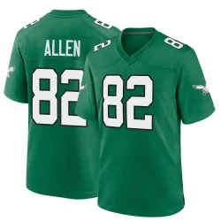 Men's Devon Allen Philadelphia Eagles No.82 Game Kelly Alternate Jersey - Green