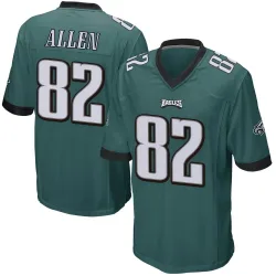 Men's Devon Allen Philadelphia Eagles No.82 Game Team Color Jersey - Green