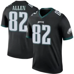 Men's Devon Allen Philadelphia Eagles No.82 Legend Color Rush Jersey - Black