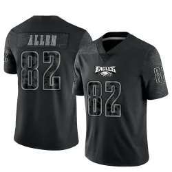 Men's Devon Allen Philadelphia Eagles No.82 Limited Reflective Jersey - Black