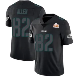 Men's Devon Allen Philadelphia Eagles No.82 Limited Super Bowl LIX Jersey - Black Impact