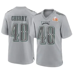 Men's Don Cherry Philadelphia Eagles No.48 Game Atmosphere Fashion Super Bowl LIX Jersey - Gray