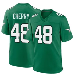 Men's Don Cherry Philadelphia Eagles No.48 Game Kelly Alternate Jersey - Green