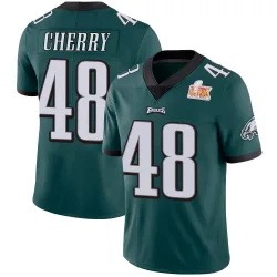 Men's Don Cherry Philadelphia Eagles No.48 Limited Midnight Team Color Vapor Untouchable Super Bowl LIX Jersey - Green