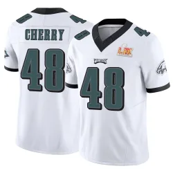 Men's Don Cherry Philadelphia Eagles No.48 Limited Vapor F.U.S.E. Super Bowl LIX Jersey - White