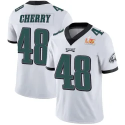 Men's Don Cherry Philadelphia Eagles No.48 Limited Vapor Untouchable Super Bowl LIX Jersey - White