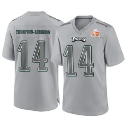 Men's Dorian Thompson-Robinson Philadelphia Eagles No.14 Game Atmosphere Fashion Super Bowl LIX Jersey - Gray