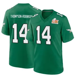 Men's Dorian Thompson-Robinson Philadelphia Eagles No.14 Game Kelly Alternate Super Bowl LIX Jersey - Green
