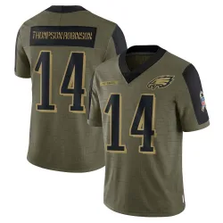 Men's Dorian Thompson-Robinson Philadelphia Eagles No.14 Limited 2021 Salute To Service Jersey - Olive
