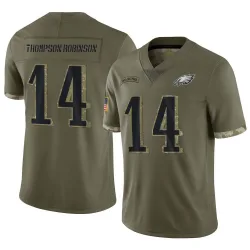 Men's Dorian Thompson-Robinson Philadelphia Eagles No.14 Limited 2022 Salute To Service Jersey - Olive