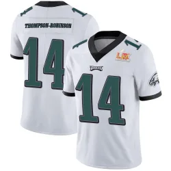 Men's Dorian Thompson-Robinson Philadelphia Eagles No.14 Limited Vapor Untouchable Super Bowl LIX Jersey - White