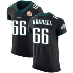 Men's Drew Kendall Philadelphia Eagles No.66 Elite Alternate Vapor Untouchable Super Bowl LIX Jersey - Black