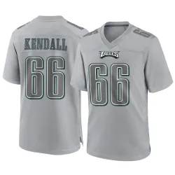 Men's Drew Kendall Philadelphia Eagles No.66 Game Atmosphere Fashion Jersey - Gray