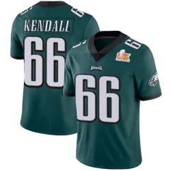 Men's Drew Kendall Philadelphia Eagles No.66 Limited Midnight Team Color Vapor Untouchable Super Bowl LIX Jersey - Green