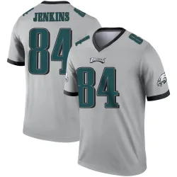 Men's E.J. Jenkins Philadelphia Eagles No.84 Legend Silver Inverted Jersey