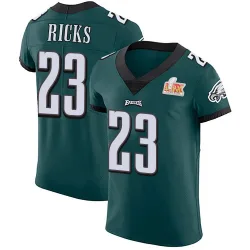 Men's Eli Ricks Philadelphia Eagles No.23 Elite Midnight Team Color Vapor Untouchable Super Bowl LIX Jersey - Green