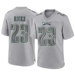 Men's Eli Ricks Philadelphia Eagles No.23 Game Atmosphere Fashion Jersey - Gray