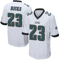 Men's Eli Ricks Philadelphia Eagles No.23 Game Jersey - White