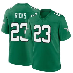 Men's Eli Ricks Philadelphia Eagles No.23 Game Kelly Alternate Jersey - Green