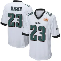 Men's Eli Ricks Philadelphia Eagles No.23 Game Super Bowl LIX Jersey - White