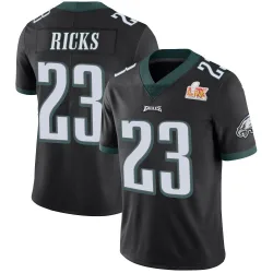 Men's Eli Ricks Philadelphia Eagles No.23 Limited Alternate Vapor Untouchable Super Bowl LIX Jersey - Black