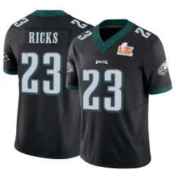 Men's Eli Ricks Philadelphia Eagles No.23 Limited Vapor F.U.S.E. Super Bowl LIX Jersey - Black