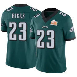 Men's Eli Ricks Philadelphia Eagles No.23 Limited Vapor F.U.S.E. Super Bowl LIX Jersey - Green