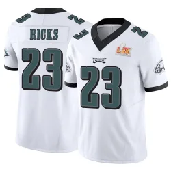 Men's Eli Ricks Philadelphia Eagles No.23 Limited Vapor F.U.S.E. Super Bowl LIX Jersey - White