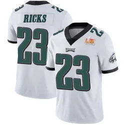 Men's Eli Ricks Philadelphia Eagles No.23 Limited Vapor Untouchable Super Bowl LIX Jersey - White