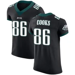 Men's Elijah Cooks Philadelphia Eagles No.86 Elite Alternate Vapor Untouchable Jersey - Black