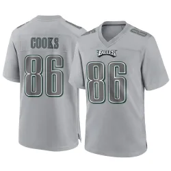 Men's Elijah Cooks Philadelphia Eagles No.86 Game Atmosphere Fashion Jersey - Gray