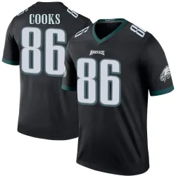 Men's Elijah Cooks Philadelphia Eagles No.86 Legend Color Rush Jersey - Black
