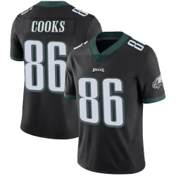 Men's Elijah Cooks Philadelphia Eagles No.86 Limited Alternate Vapor Untouchable Jersey - Black