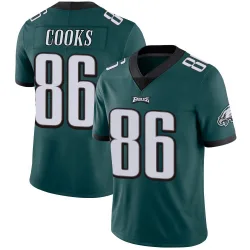 Men's Elijah Cooks Philadelphia Eagles No.86 Limited Midnight Team Color Vapor Untouchable Jersey - Green