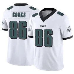 Men's Elijah Cooks Philadelphia Eagles No.86 Limited Vapor F.U.S.E. Jersey - White