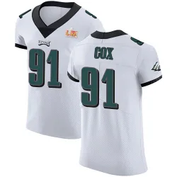 Men's Fletcher Cox Philadelphia Eagles No.91 Elite Vapor Untouchable Super Bowl LIX Jersey - White